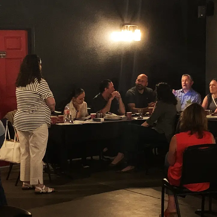 Corporate team at a private escape room event