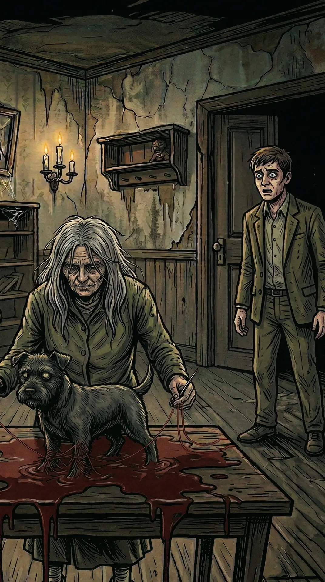 Edward with his mother, a tense family moment.
