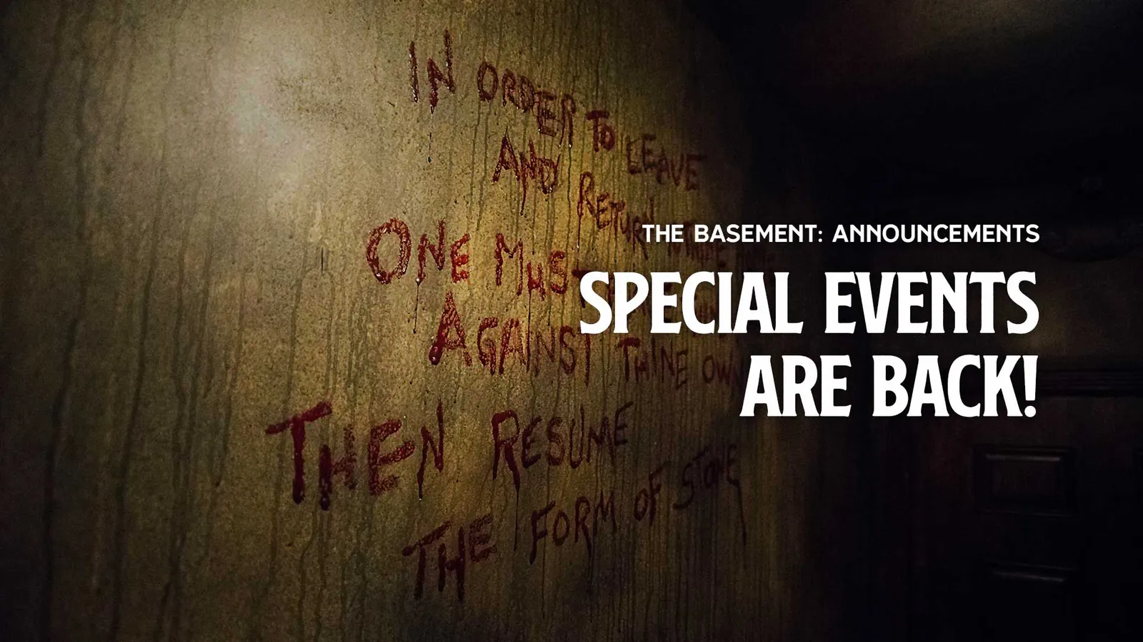 Special Events Are Back!
